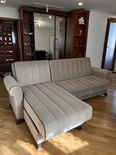 loft мебель: Угловой диван, Раскладной, С подъемным механизмом, Велюровая ткань, Нет доставки