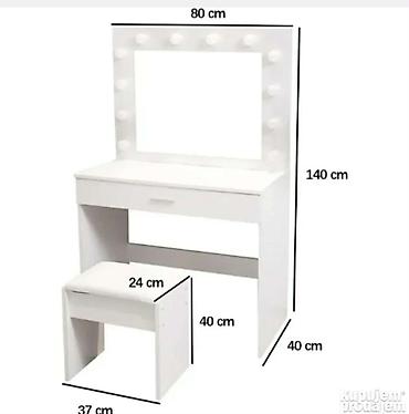 polica merdevine ikea: Toaletni sto za šminkanje LARIX sa LED ogledalom i stolicom Unesite — 2