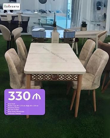 Masa dəsti - Qiymət: 330 ₼ - Ölçülər: açıq 80 × 170 sm, bağlı 80 ×