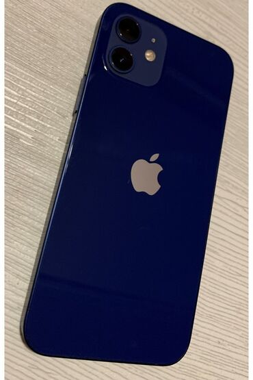 Apple iPhone: IPhone 12, 128 ГБ, Синий, Защитное стекло, Чехол, 86 %