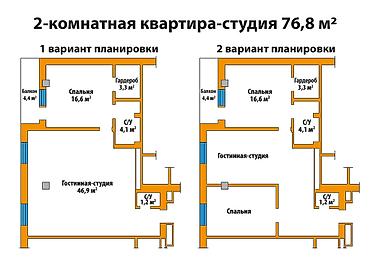 discovery studio: Студия, 75 м², Академия Наук Элитка, 4 этаж, Косметический ремонт — 2