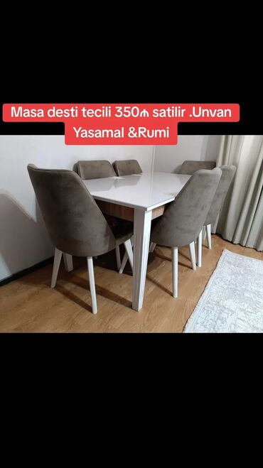 Masalar: Masa desti tecili 350₼ satilir .Unvan Yasamal &Rumi