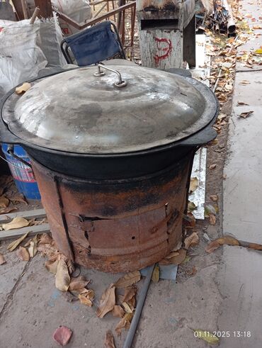 ташбака жумуртка: Казан с печью для приготовления на открытом огне 40 лтр алюминий -