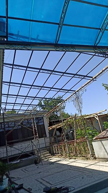 арочные навесы из поликарбоната: Кованые металлические навесы и каркасы под поликарбонат - — 10
