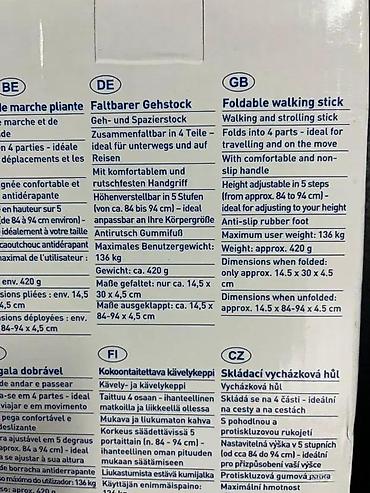 Hodalice, štake, štapovi za hodanje, kolica za hodanje: Sklopivi štap za hodanje – Weinberger - Dizajniran u Nemačkoj, TÜV — 11