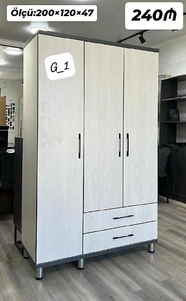 dolab kombi: 3 qapılı geyim şkafı – model G_1 Ölçü: 200 × 120 × 47 sm — 2