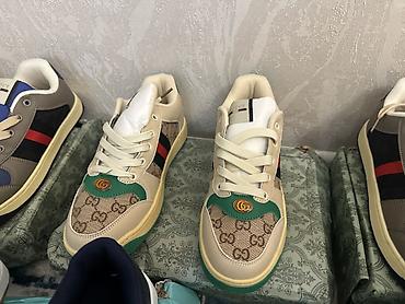 кеды gucci: Мужские кроссовки, 40, 41, 41.5, Gucci, Новый, цвет - Бежевый, Самовывоз, Платная доставка — 1