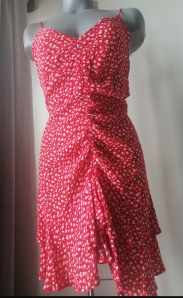 zara rolka haljina: Zara S (EU 36), bоја - Crvena, Drugi stil, Na bretele