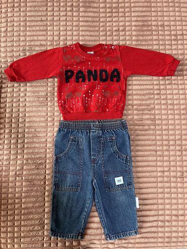 одежды для малышей: Комплект, цвет - Серый, Б/у