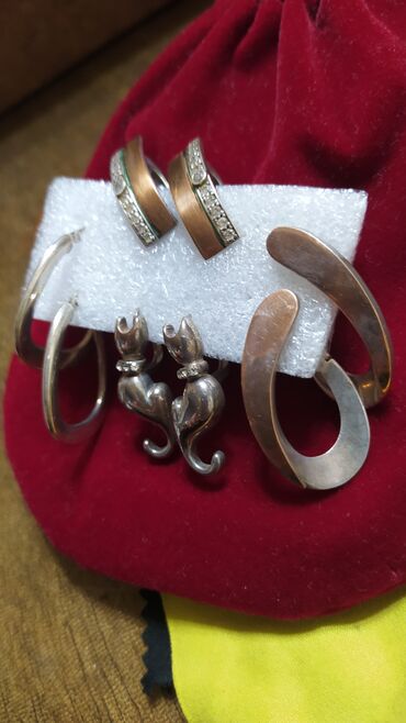 Серебряные серьги: Серебряные серьги, Проба 925, Агат, Женские, Новый — 23