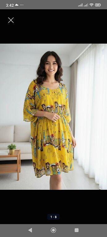 Повседневные платья: Повседневное платье, Турция, Лето, Длинная модель, Шифон, Турецкое, L — 10