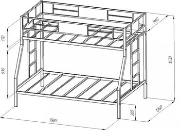 кровать из метала: Двухъярусная Кровать, Новый