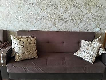 Qonaq otağı dəsti – divan + 2 kreslo + orta stol - Rəng: tünd