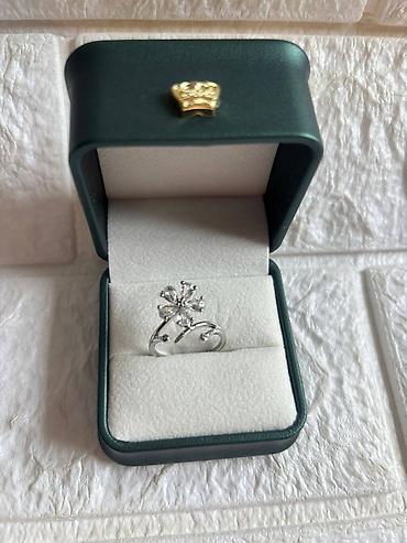 Prstenje: Prstenovi sa cirkonima podesivi– elegantni modeli. - Boja metala — 7