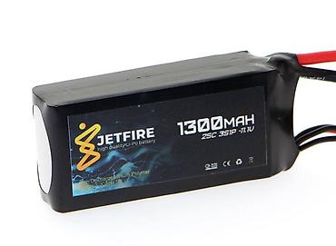 Запчасти для телефонов: JetFire 11.1V 1300mAh 25C Li-Po 3S Batareya Yüngül, yüksək cərəyan — 1