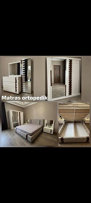 tumbucqa: İkinəfərlik çarpayı, Komod, 2 tumba, Dolab, İşlənmiş — 1