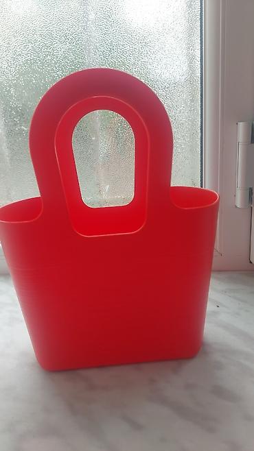 Qırmızı çoxməqsədli silikon/TPU səbət - Material: yumşaq, elastik və