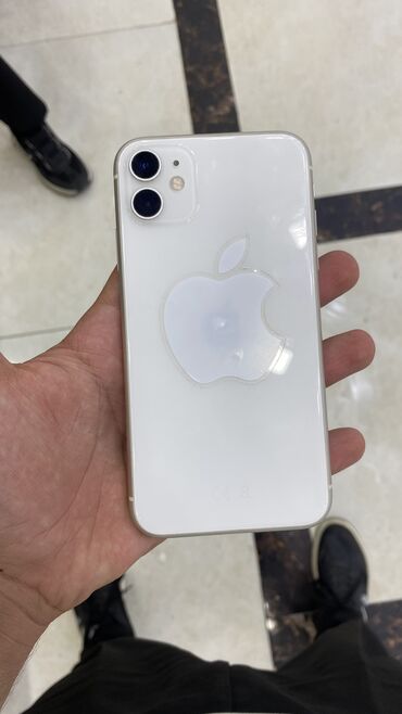IPhone 11, 128 GB, Ağ, Zəmanət, Barmaq izi, Face ID
