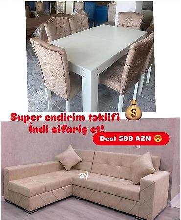 qonaq otagi desti: Yeni, Masa və oturacaqlar, Divan — 1