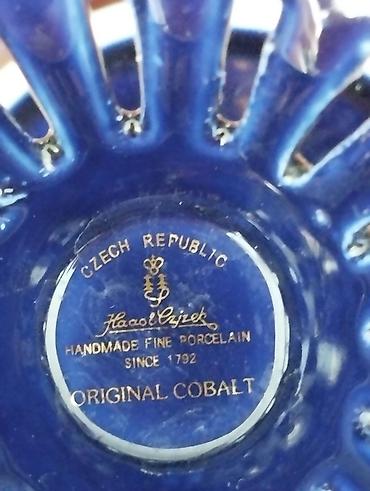 original cobalt: Çexiya istehsalı Haacl Cizek markalı əl işi incə porcelan — 4