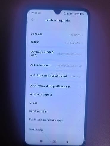 iphone 1 almaq: Poco C75, rəng - Qara, Sensor — 5