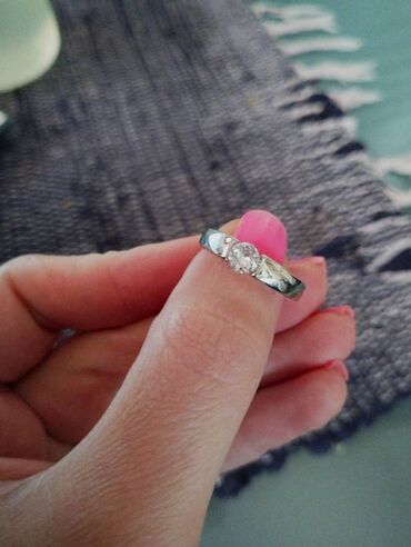 srebrni prsten: Luksuzni prsten sa cirkonom -certificate Nov prsten sa cirkonom 5A
