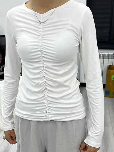 Лонгслив, цвет - Белый, Made in KG, XS, S, M