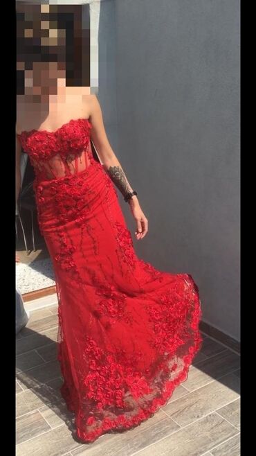 платье красное: Повседневное платье, Турция, Лето, Длинная модель