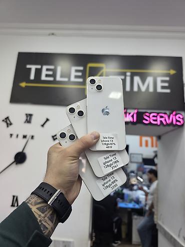 iphone sr: IPhone 13, 128 GB, Ağ, Zəmanət, Simsiz şarj, Face ID — 1