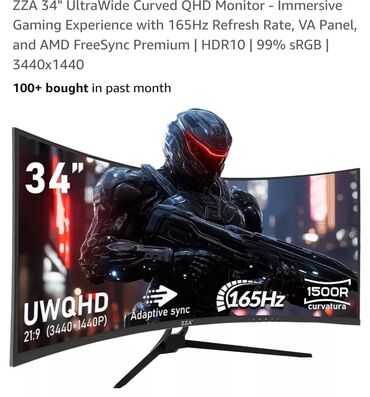 Monitorlar: Monitor acer odysey samsung korui aos istənilən brend model 4k qhd uhd — 3