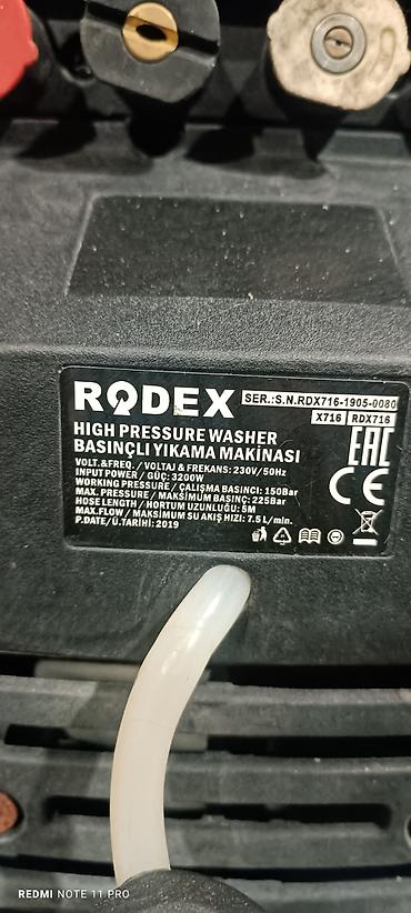 Мойки высокого давления: Мойка высокого давления, Б/у, Rodex, Электрическая, Платная доставка — 3