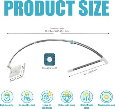 Maqnitli şüşə silən: Susə silən Wuwə silən Bu ikitərəfli U formalı teleskopik təmizləyici — 8