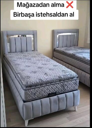 Çarpayılar: Yeni, Təknəfərlik çarpayı, Bazalı, Matras ilə, Siyirməsiz — 6