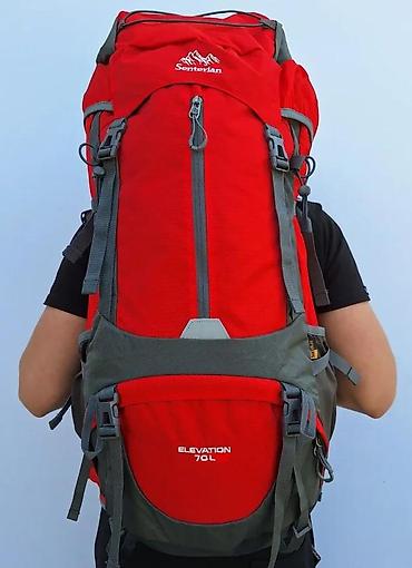 Sportske torbe i rančevi: Planinarski ranac Sandaran Elevation 70L – crveno/sivi - Zapremina — 6