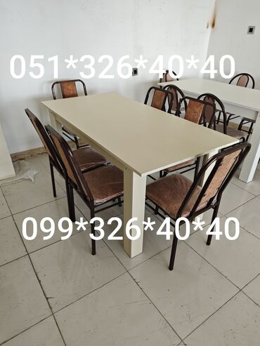 Masa və oturacaq dəstləri: Kafe, yeməkxana və ev üçün masa-stul dəstləri Məhsul təsviri: - — 19