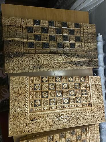 Нарды: Резные наборы нард/шахмат из ореха, ручная работа. Особенности: - — 7