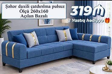 Divanlar: Açılan bazalı künc divan. Müasir və zövqlü dizayna malikdir, qonaq — 3