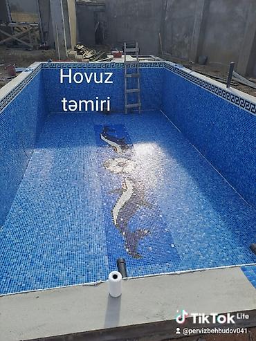 hovuz temizlenmesi: Hovuzların. yuyulması ve temiri - Hovuzların tam mozaika ilə — 7