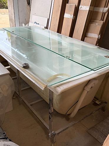 hamam destleri: Şüşə qapaqlı vannа (hidromassajlı korpus) Vanna 1.70 duz bucaqli — 1