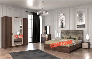 Yataq otağı dəstləri: İkinəfərlik çarpayı, 2 tumba, Dolab, Termo, Azərbaycan, Yeni — 3