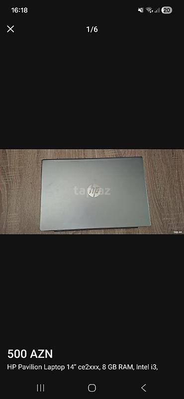 500gb ssd: Hp Pavilion laptop: yenicə profilaktika olunub. Yeni batareya və SSD — 4
