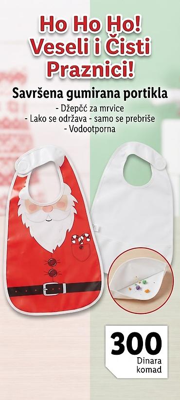 Gumirana portikla za bebe – novogodišnji dizajn - Džepić za mrvice -