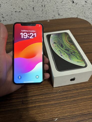 зарядка iphone 5s: IPhone Xs, Колдонулган, 64 ГБ, Кара, Заряддоочу түзүлүш, Каптама, Куту, 75 %