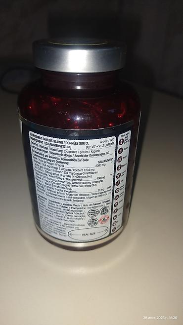 konoplya yağı: Lucovitaal Super Visolie Omega 3 – 120 kapsul. Məhsul 4 ədəd dir. Çox — 4