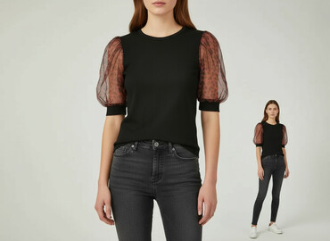 zara bluzki z bufiastymi rękawami: Zara, Bluzka damska, rozmiar S