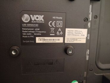 Televizori: LED TV VOX – 32 inča (80 cm) - Ekran: LED, dijagonala približno 32" — 7