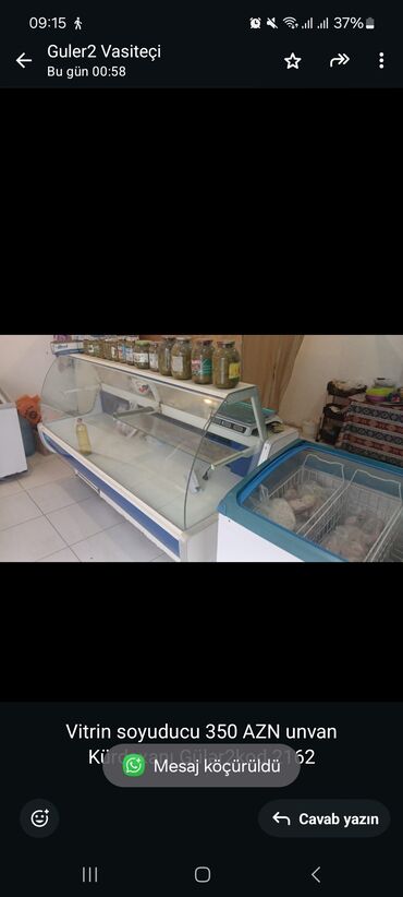 soyuducular ikinci əl: Vitrin soyuducu 350 AZN unvan Kürdəxanı Gülər2kod 2162