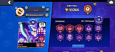 Digər aksesuarlar: Brawl Stars hesabı 55k 105 karakter 33 prestij real alıcıya görüş ile — 2