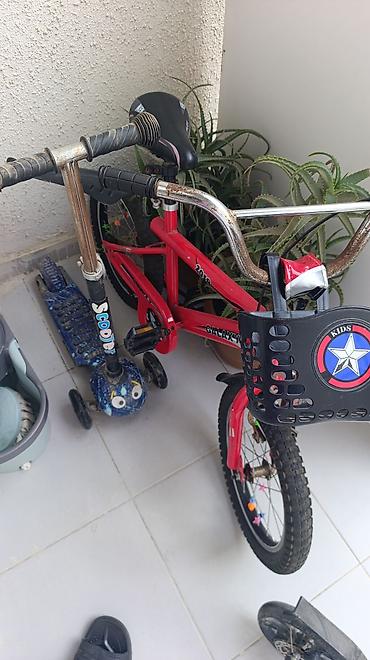 Uşaq dünyası: Uşaq velosipedi və skuter dəsti - Velosiped: GALAXY Kids, qırmızı — 1