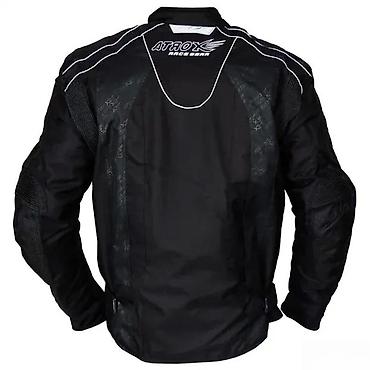 tailor and sons: Muška motociklistička jakna u crnoj boji, sa detaljima brenda ATROX — 3